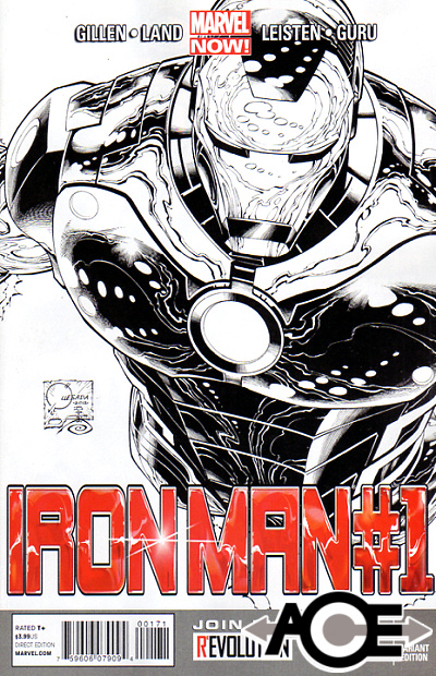 IRON MAN (2012) #1 - Marvel Now! - Quesada SKETCH Cover 1:150