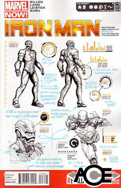 IRON MAN (2012) #6 - Marvel Now! - Steve McNiven Design VARIANT Cover 1:25